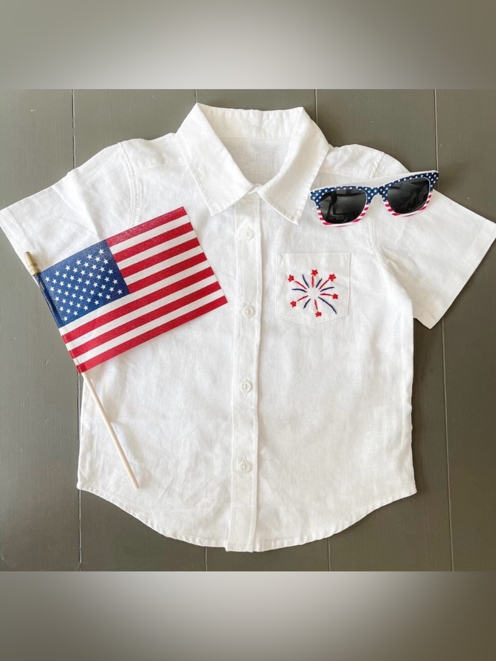 White firework shirt